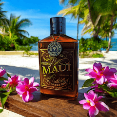"Kaikoa's Vanilla Coconut Oil – cold-processed organic skincare with pure Madagascar vanilla"